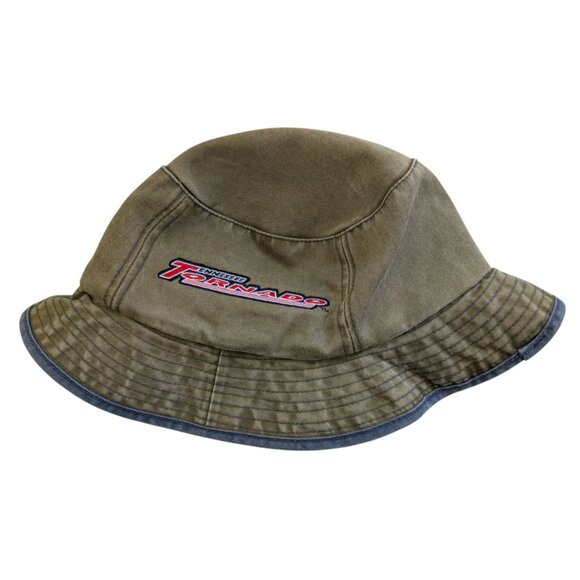 Dollywood Tennessee Tornado Bucket Hat Adult Size Tan & Denim Cotton/Polyester - Picture 1 of 7
